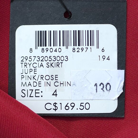 BEAUTIFUL CLUB MONACO Trycia Skirt PINK/ROSE Women's Size 4 BNWT - Picture 7 of 8